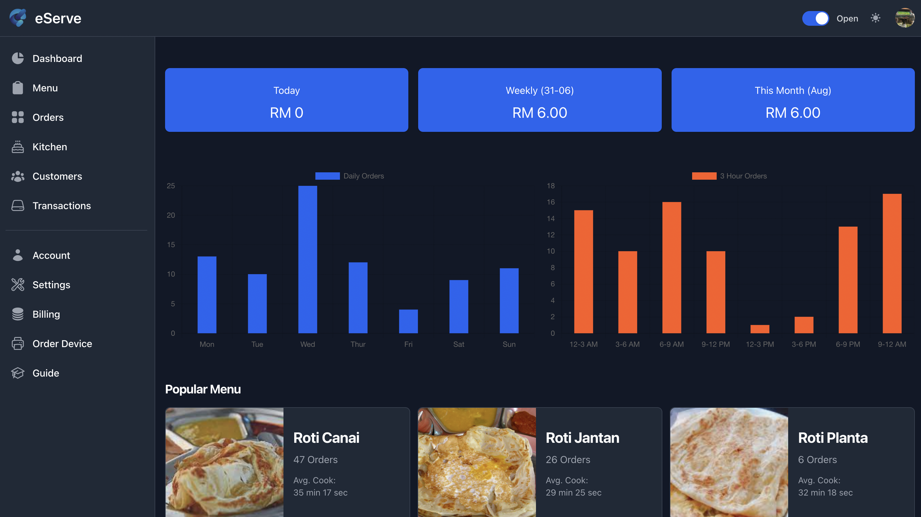 Merchant Dashboard