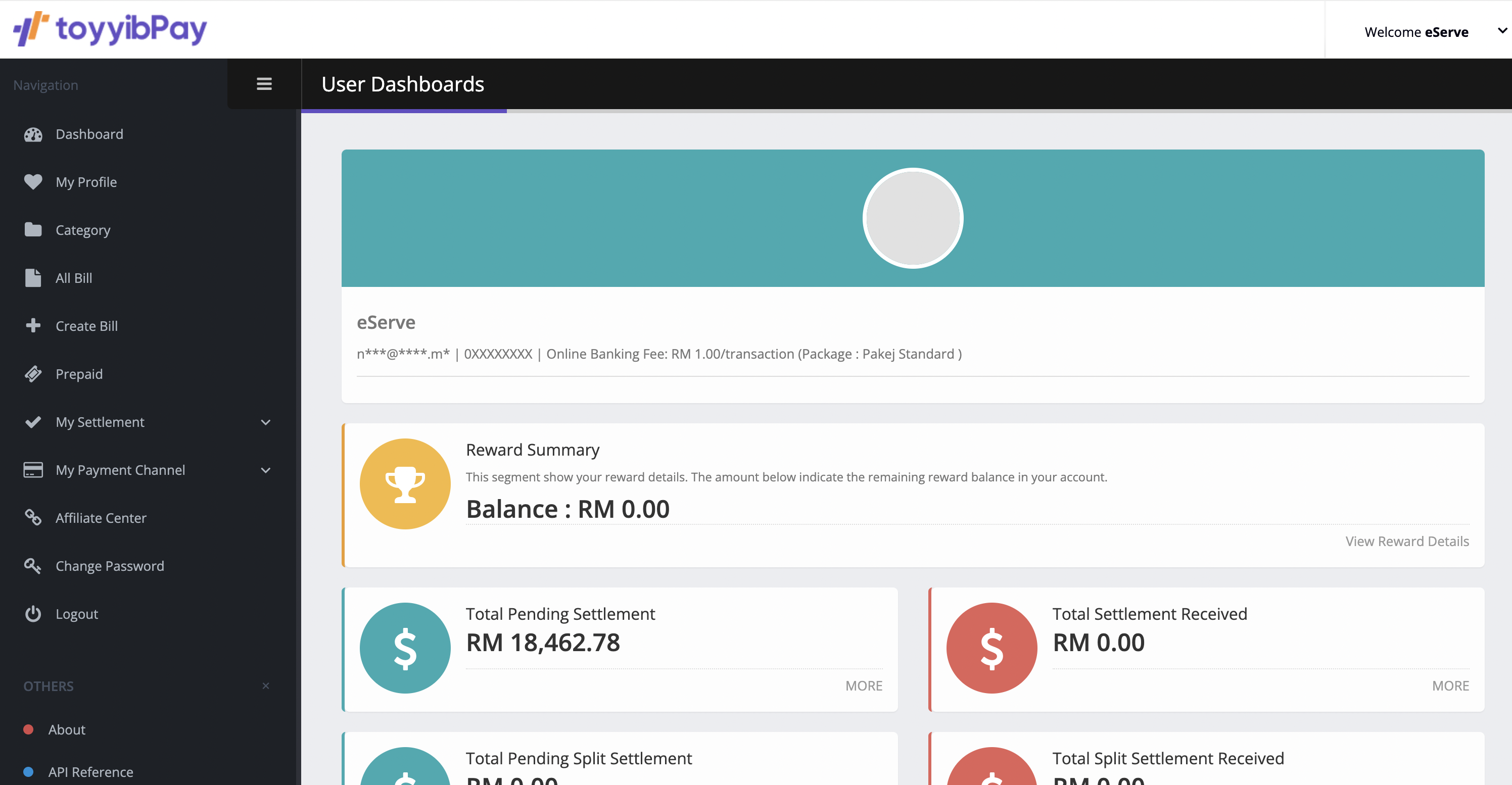 ToyyibPay Dashboard